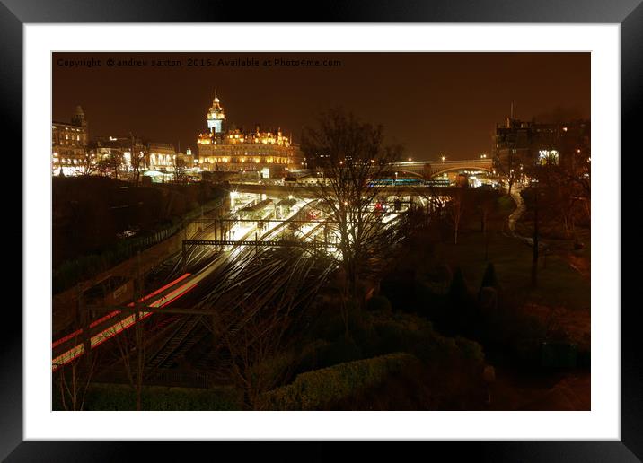 WAVERLEY STATION  Framed Mounted Print by andrew saxton