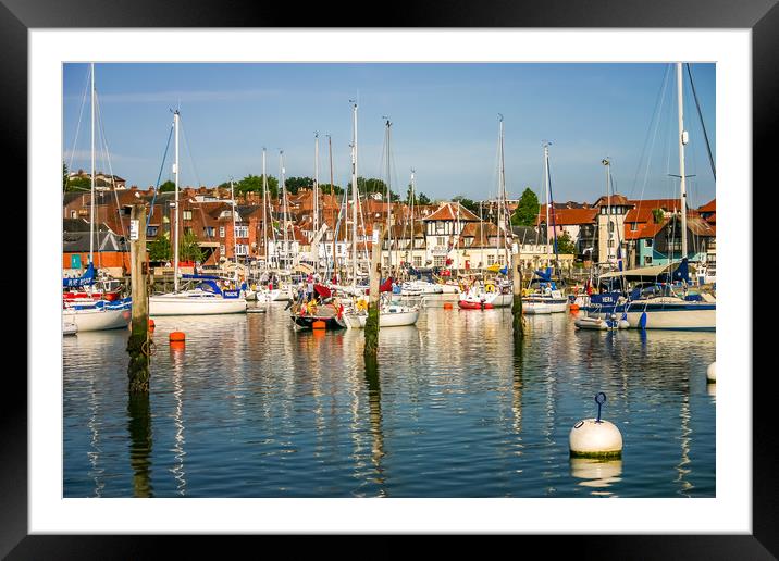 Town Quay Lymington Framed Mounted Print by Wight Landscapes