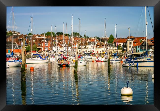 Town Quay Lymington Framed Print by Wight Landscapes