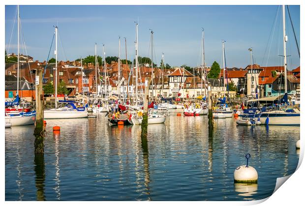 Town Quay Lymington Print by Wight Landscapes