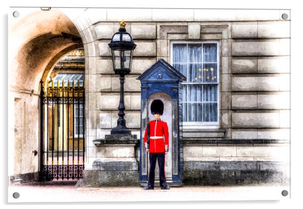 Buckingham Palace Queens Guard Art Acrylic by David Pyatt