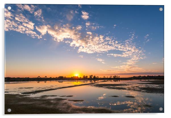 Salt Pan Sunset Acrylic by Wight Landscapes
