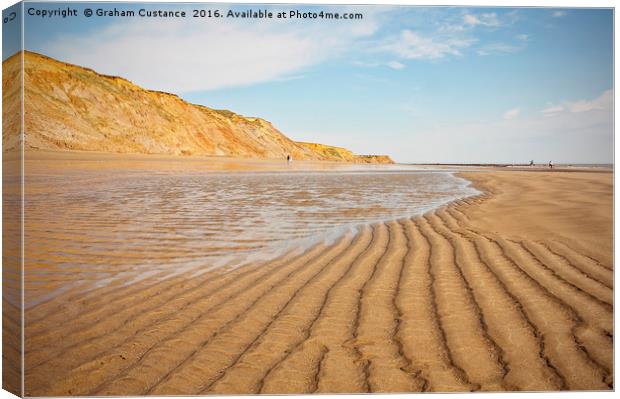 Compton bay, Isle of Wight Canvas Print by Graham Custance