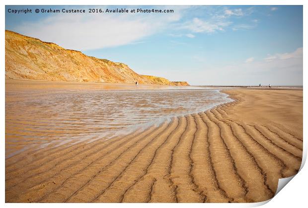 Compton bay, Isle of Wight Print by Graham Custance