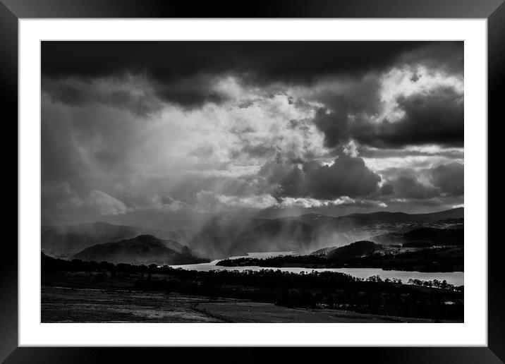 Ullswater drama Framed Mounted Print by Mark Bowman