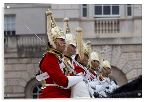 Household Cavalry Changing Of The Guard Acrylic by David Pyatt