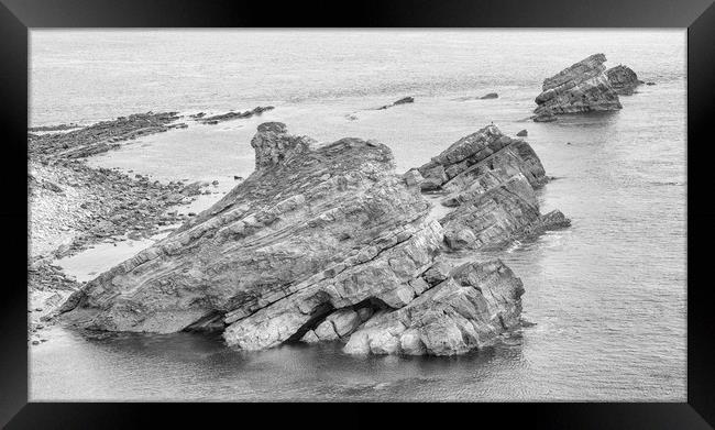 Mupe Rocks on Dorset's Jurassic Coast. Framed Print by Mark Godden