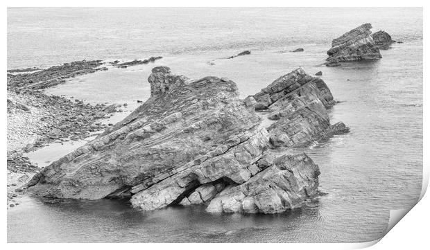 Mupe Rocks on Dorset's Jurassic Coast. Print by Mark Godden