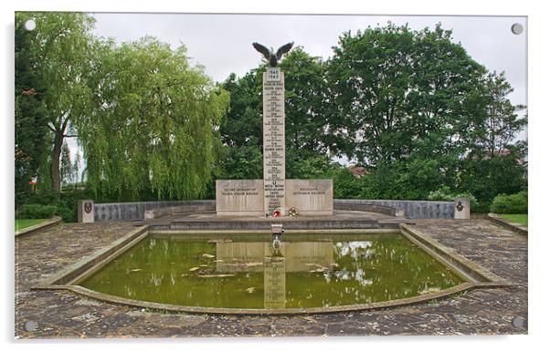 Polish War Memorial - Poleglym lotnikom Polskim Acrylic by Chris Day