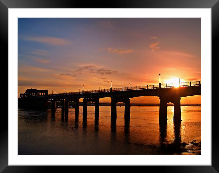 Sunshine Over The Kincardine Bridge. Framed Mounted Print by Aj’s Images