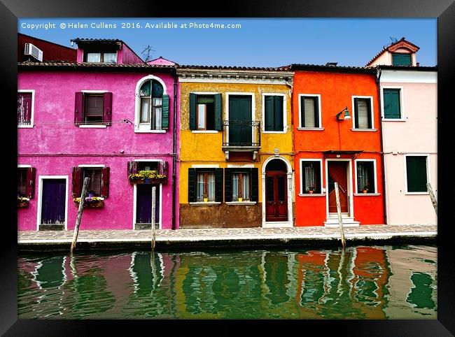 BURANO VENICE                                    Framed Print by Helen Cullens