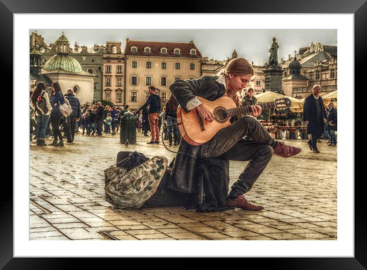 the busker Framed Mounted Print by sue davies