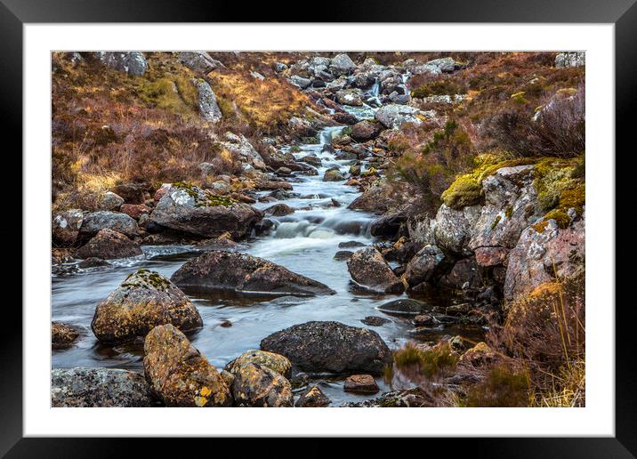 Scottish Falls Framed Mounted Print by David Hare