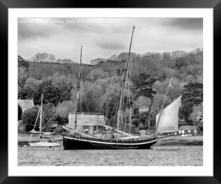 Making Ready To Sail, Mono Framed Mounted Print by Linsey Williams