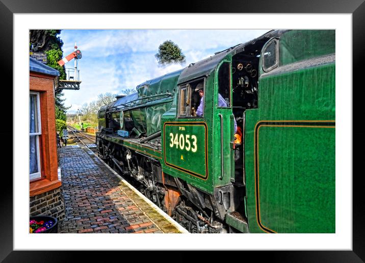 Sir Keith Park - Locomotive 34053 Framed Mounted Print by Adrian Susman