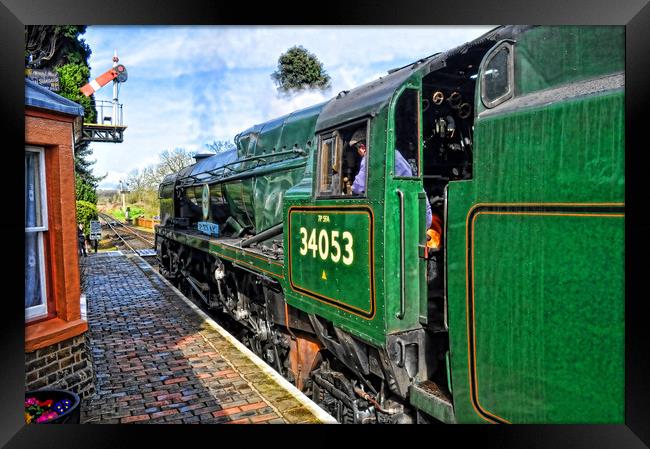 Sir Keith Park - Locomotive 34053 Framed Print by Adrian Susman