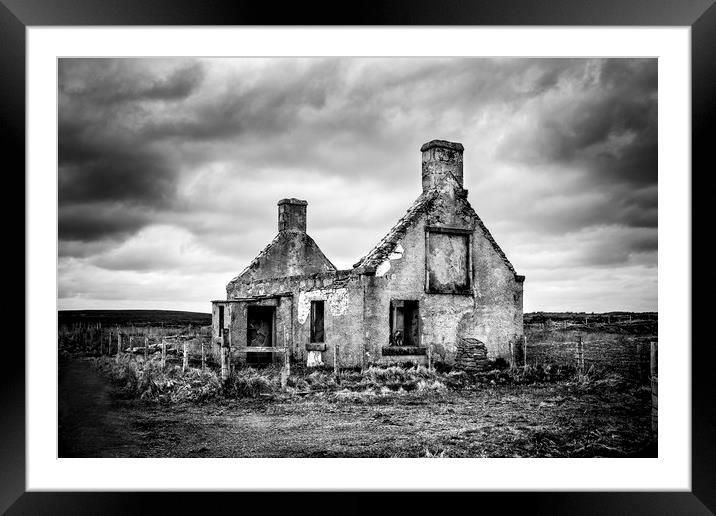 Derelict Croft Framed Mounted Print by David Hare