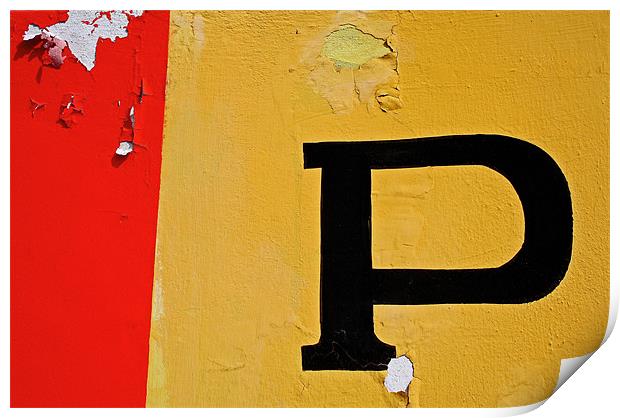 The Letter P Print by Tania Bloomfield