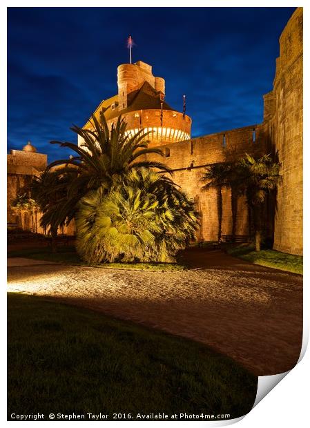 Chateau de Saint Malo Print by Stephen Taylor