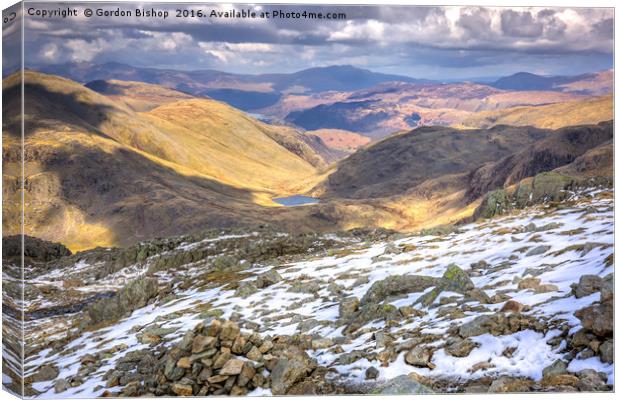view from Scarfell Pike Canvas Print by Gordon Bishop