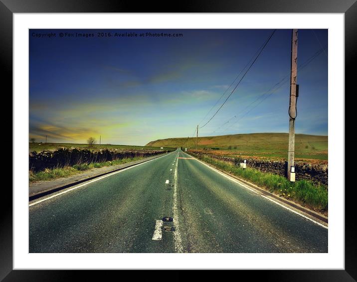 Long road home Framed Mounted Print by Derrick Fox Lomax