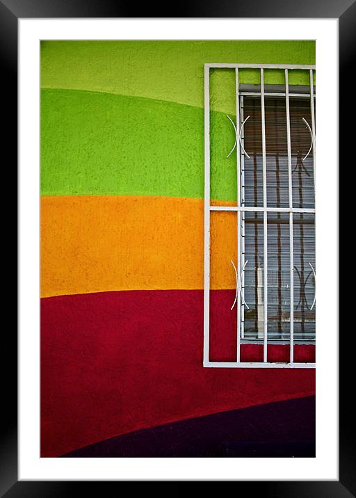 Rainbow wall and Window Framed Mounted Print by Tania Bloomfield