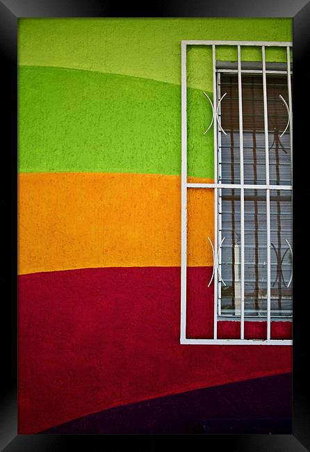 Rainbow wall and Window Framed Print by Tania Bloomfield