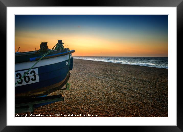 Final seconds of Norfolk Sunset Framed Mounted Print by matthew  mallett