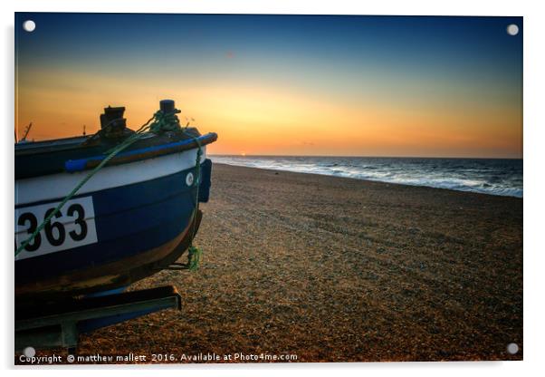 Final seconds of Norfolk Sunset Acrylic by matthew  mallett