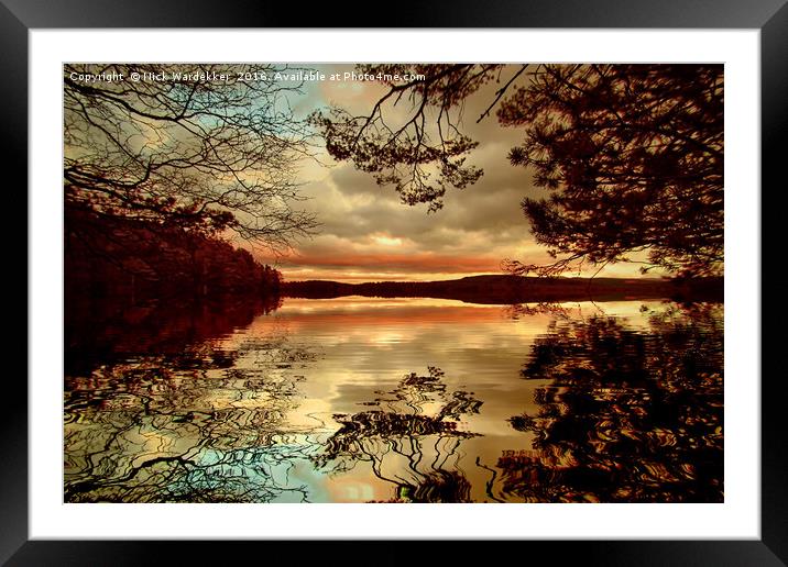 Sunset at Loch Leven Framed Mounted Print by Nick Wardekker