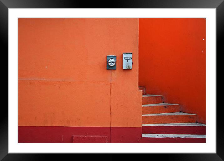 Orange Steps Framed Mounted Print by Tania Bloomfield