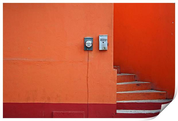 Orange Steps Print by Tania Bloomfield