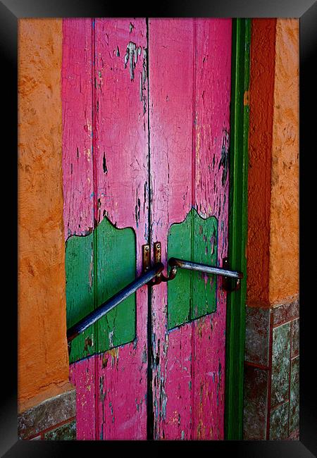 Pink Door Framed Print by Tania Bloomfield
