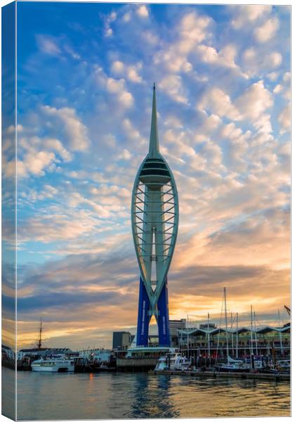 Spinnaker Tower Sunrise Canvas Print by Wight Landscapes