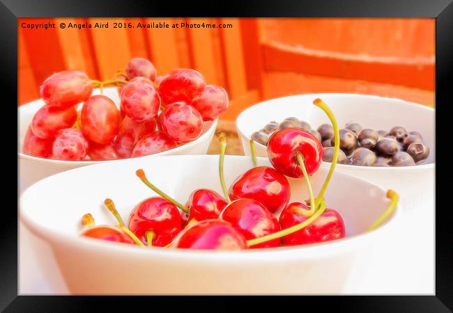 Fruit Bowl Framed Print by Angela Aird