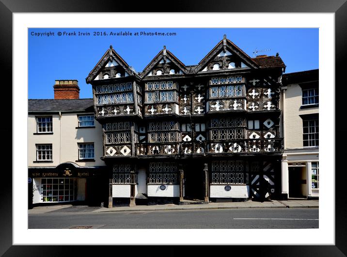 The Feathers Hotel, Ludlow Framed Mounted Print by Frank Irwin