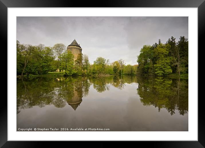 Reflections of the Grand Fougeray Framed Mounted Print by Stephen Taylor