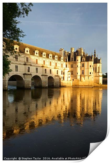 The Chenonceau Chateau Print by Stephen Taylor