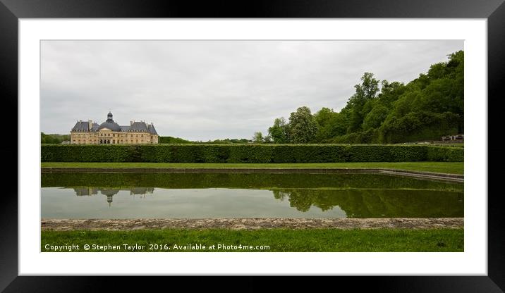 The Gardens of the Chateau de Vaux le Vicomte Framed Mounted Print by Stephen Taylor