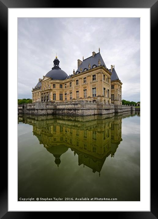 Chateau de Vaux-le-Vicomte Framed Mounted Print by Stephen Taylor