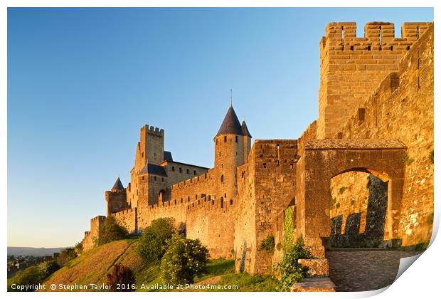 The city of Carcassonne Print by Stephen Taylor