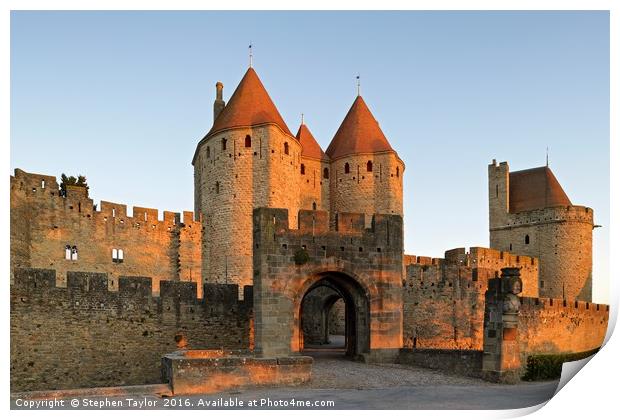 Red Carcassonne Print by Stephen Taylor