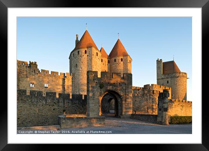 Narbonne Gate Framed Mounted Print by Stephen Taylor