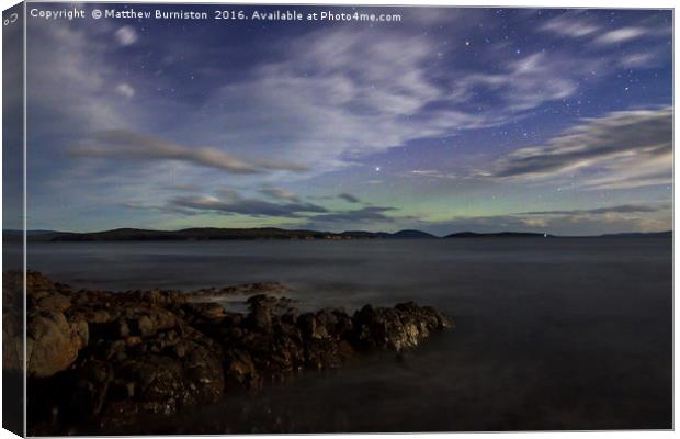 Aurora Australis the Southern lights Canvas Print by Matthew Burniston