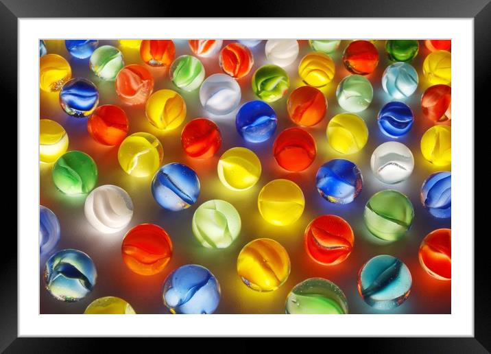 Marbles and Light Framed Mounted Print by Jim Hughes