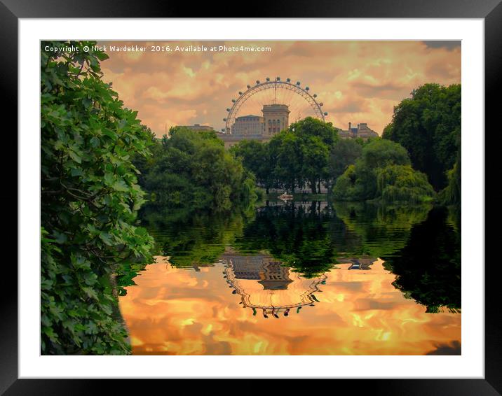 St James Park London Framed Mounted Print by Nick Wardekker