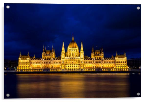 Budapest Parliament  Acrylic by Dave Wragg