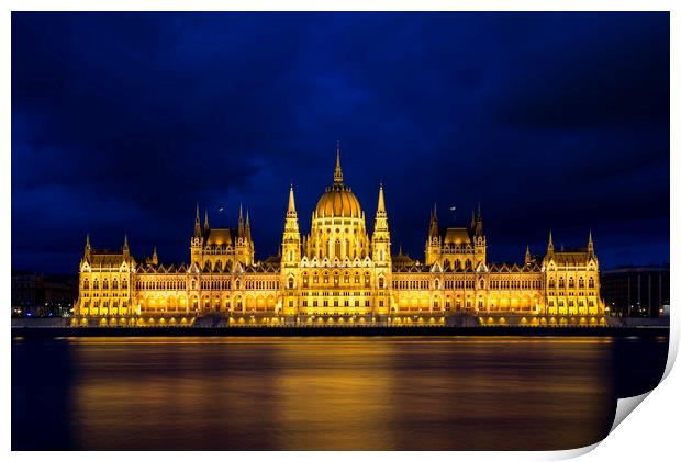 Budapest Parliament  Print by Dave Wragg