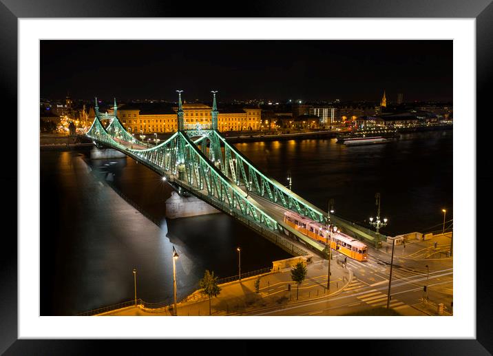 Liberty Bridge Framed Mounted Print by Dave Wragg