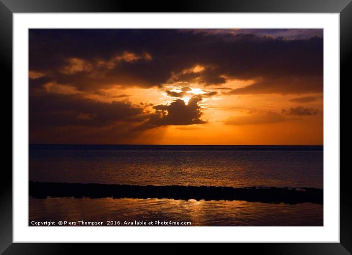 Indian Ocean Sunset Framed Mounted Print by Piers Thompson